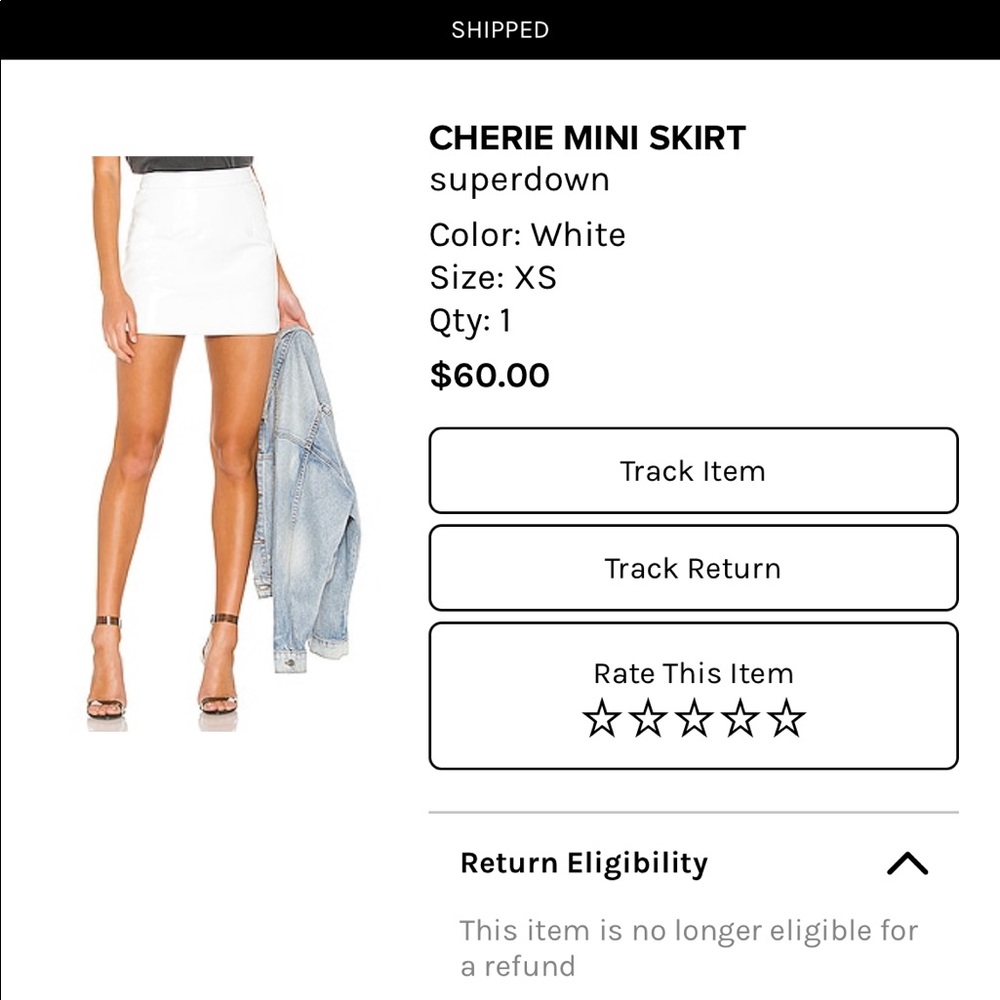 Superdown Cherie mini skirt. Perfect for a bachelorette!